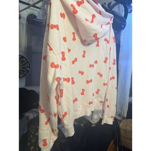 Nwt hello kitty plus size xxl hello kitty bowFull zip up hooded sweatshirt - Picture 6 of 7